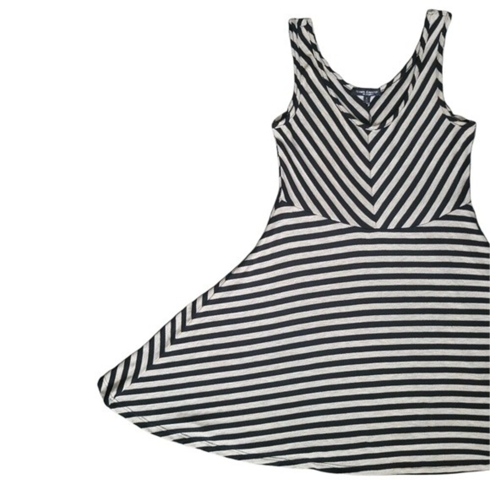 Green Envelope Black & Tan Summer Dress - L